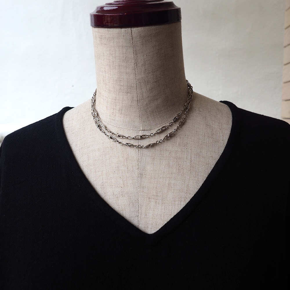 シルバー フィリグリー&ボール アンティークチェーン(78cm)