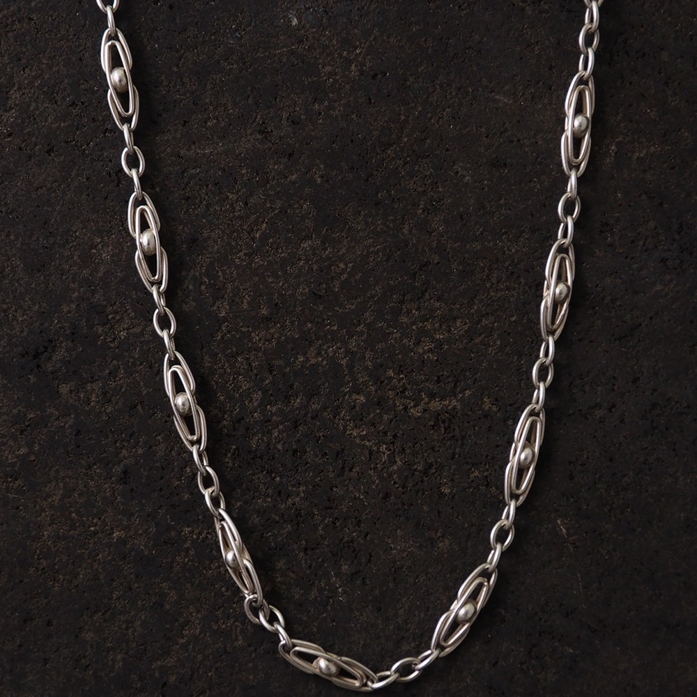 シルバー フィリグリー&ボール アンティークチェーン(78cm)