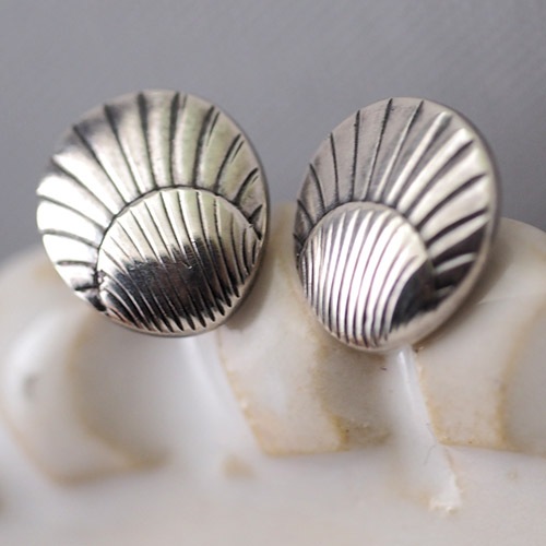 【希少ヴィンテージ！！】ジョージジェンセン　シェルピアス Mercy swirl spiral earring in sterling silver | Georg Jensen