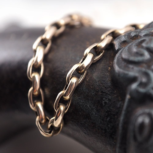 9金 ヴィクトリアン オーバルチェーン(47cm)