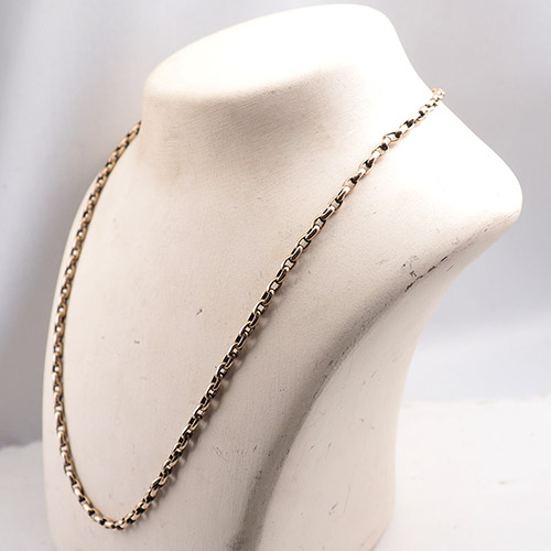 9金 ヴィクトリアン オーバルチェーン(47cm)