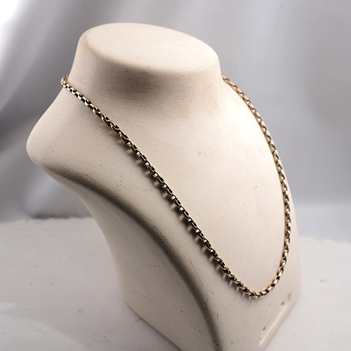 9金 ヴィクトリアン オーバルチェーン(47cm)