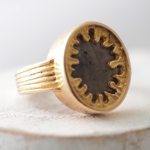 LAPPONIA ラポーニア ビョルンウェクストロム 14金　ラブラドライト　リング（北欧ビンテージジュエリー）