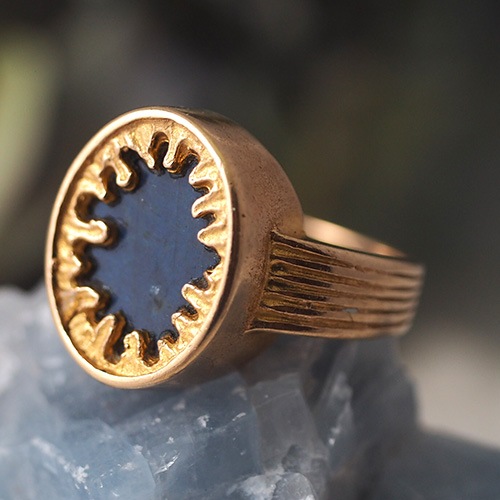 LAPPONIA ラポーニア ビョルンウェクストロム 14金　ラブラドライト　リング（北欧ビンテージジュエリー）