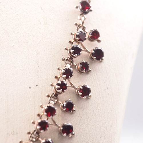 9金 ガーネット ネックレス