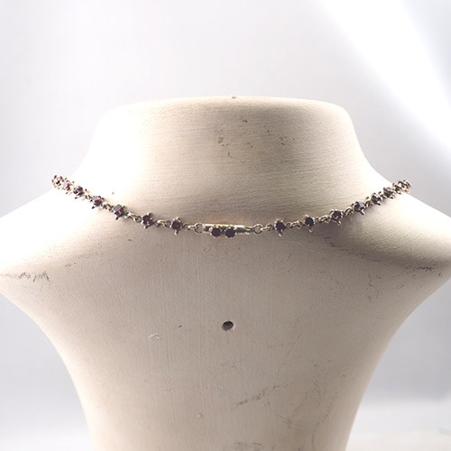 9金 ガーネット ネックレス