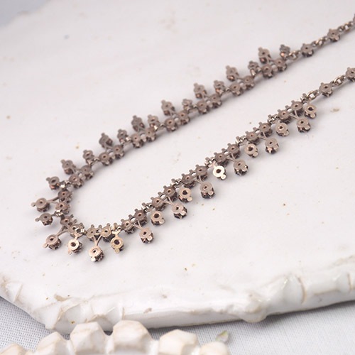 9金 ガーネット ネックレス