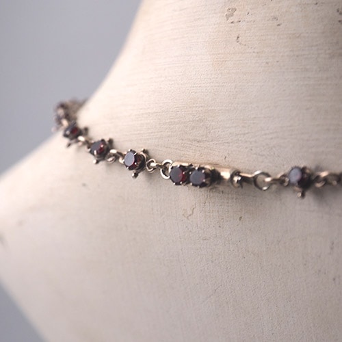 9金 ガーネット ネックレス