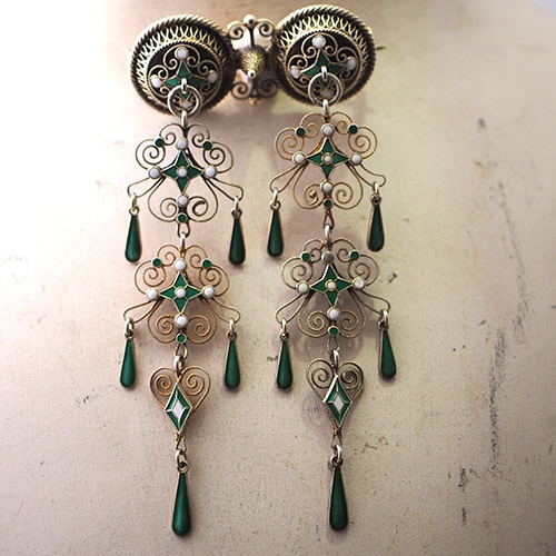 Marius Hammer (ノルウェイ）シルバー　エナメル　フィリグリーブローチ