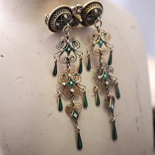 Marius Hammer (ノルウェイ）シルバー　エナメル　フィリグリーブローチ