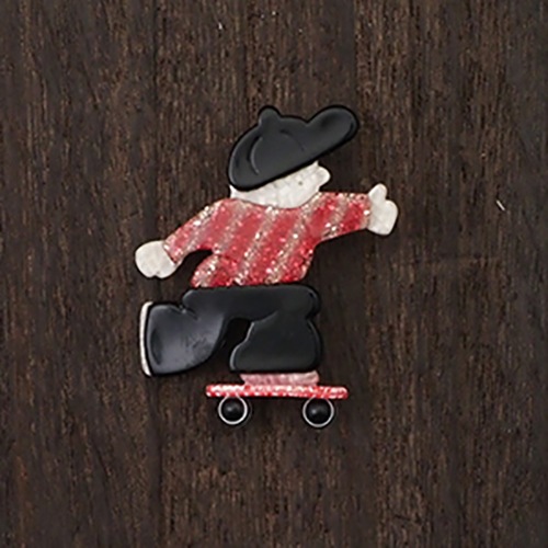 lea stein paris リアスタン スケボー ブローチ