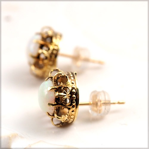 9金　オパール　ピアス