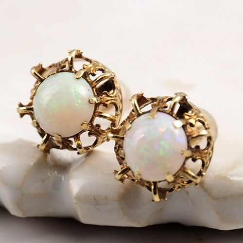 9金　オパール　ピアス