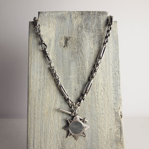 ヴィクトリアン　シルバーアルバート＆スターフォブ（ネックレス）