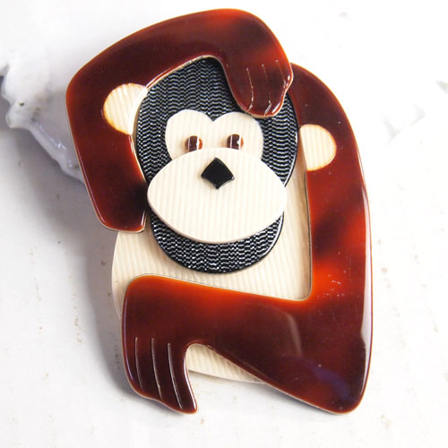 lea stein paris リアスタン　パリ モンキー(ブラウン）