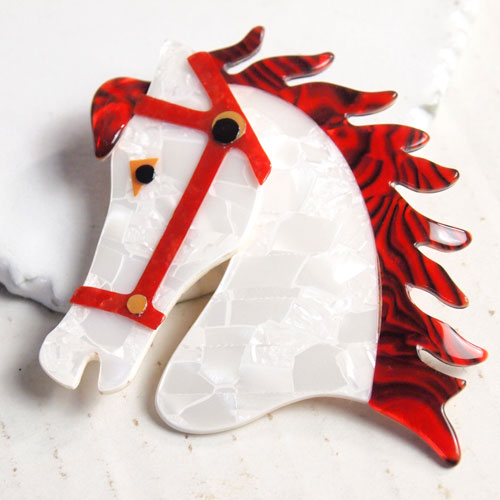 lea stein paris リアスタン　パリ  ホース（ホワイト）