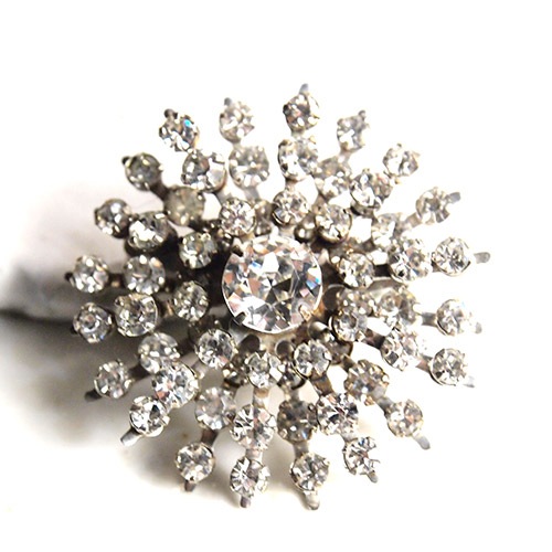 メタル クリスタルスターブローチ