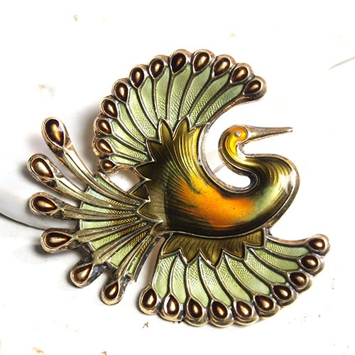 DAVID ANDERNSEN（デビッド・アンデルセン）ノルウェイ エナメル 鳳凰ブローチ