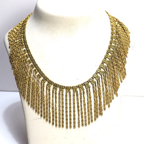 CHRISTIAN DIOR BY MICHEL MAER ディオール ゴールドフリンジネックレス