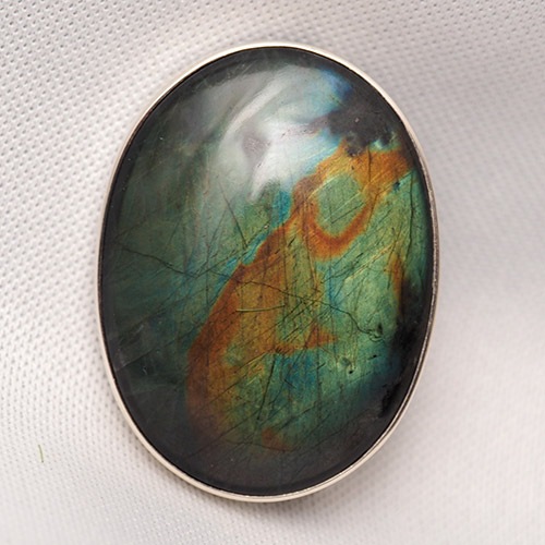 カウニスコル ラブラドライト スペクトロライト ブローチ