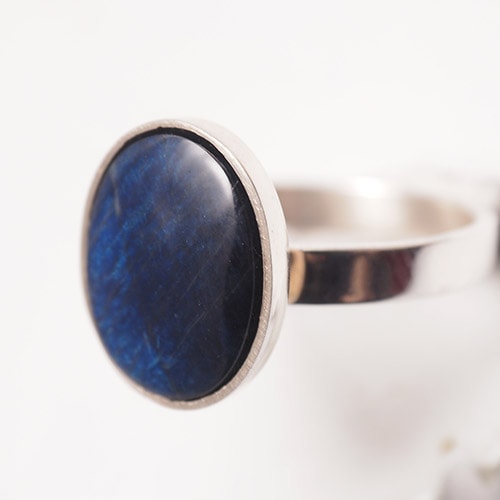 カウニスコル　ラブラドライト　スペクトロライト　リング(1.5cm)