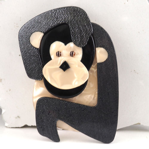 Lea Stein リアスタン モンキーブローチ