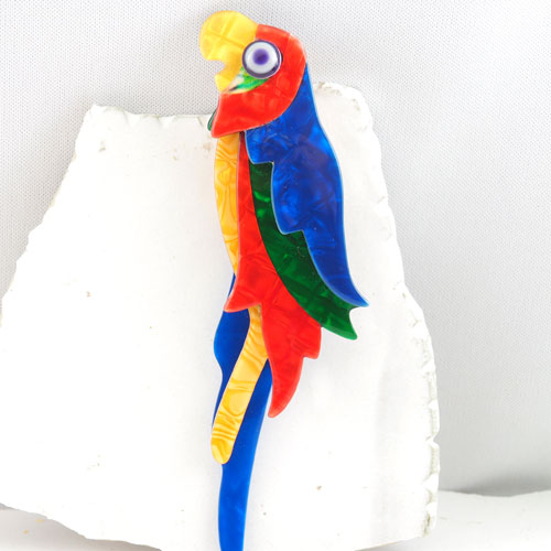 Lea Siten リアスタン　オウム ブローチ