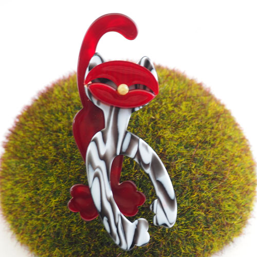 Lea Stein リアスタン　フェリックスキャット　ブローチ