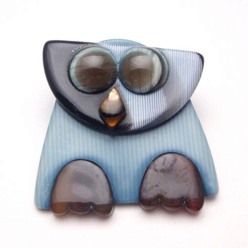 Lea Stein ビンテージ フクロウ ブローチ Lea Stein ビンテージ フクロウ ブローチ