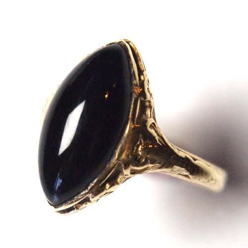 sold 14金　オニキスマーキースリング