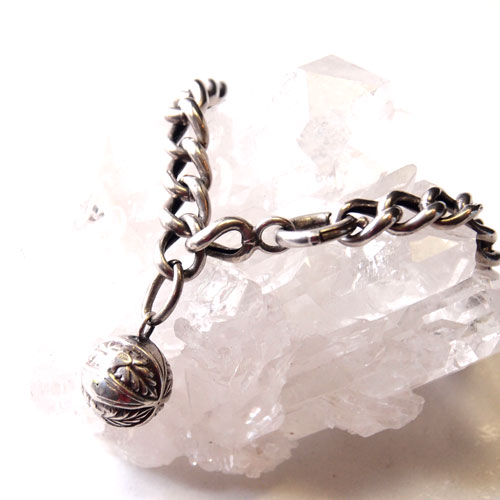 1900s フランス　シルバーボールブレスレット