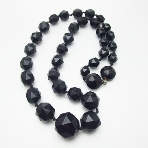 ヴィンテージ ロングネックレス サフィレット ガラス オーバルカット 949 ヴィンテージ ロングネックレス サフィレット ガラス オーバルカット