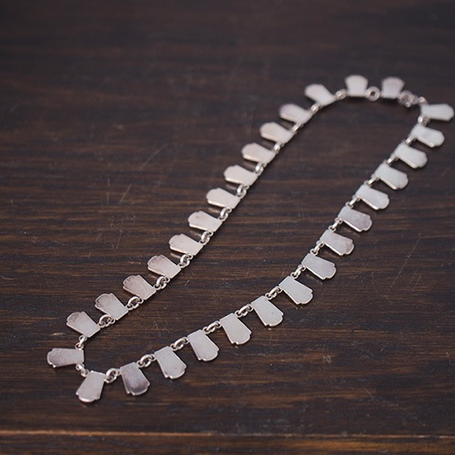 Volmer Bahner ヴォルナーバナー シルバー ピンクエナメル アールデコネックレス