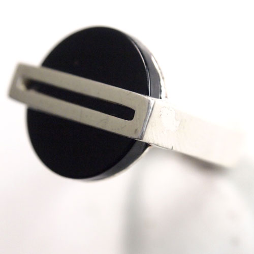 オニキス&シルバー サークルリング