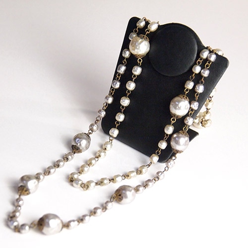 フェイクパール ロングネックレス