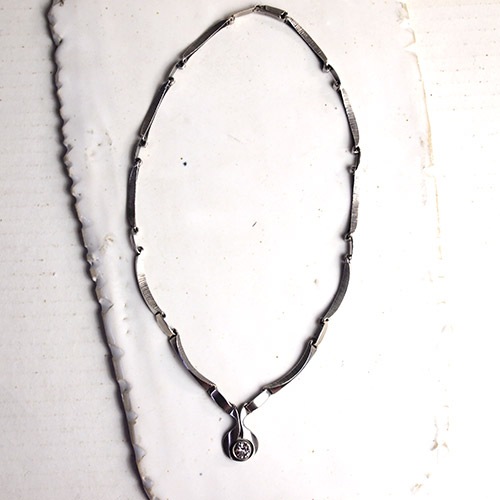 STEN AND LAINE シルバークリスタルネックレス