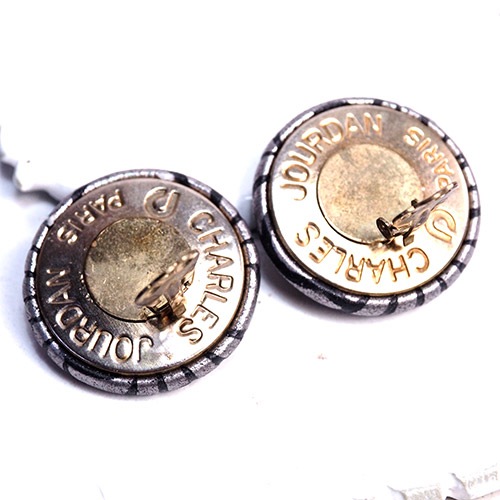 CHARLES JOURDAN　シャルルジョルダン　レザーイヤリング