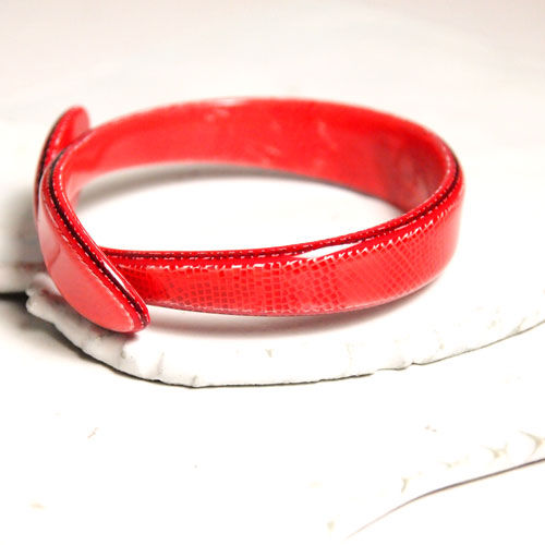 lea stein paris リアスタン　パリ　スネイクバングル（ピンク）