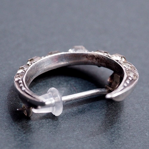 シルバー&ペースト クレセントムーンブローチ(2.3cm)