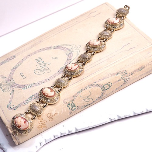 theodor fahrner ファーナー　シルバー　シェルカメオ　ブレスレット