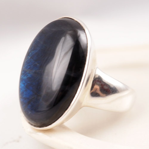 カウニスコル ラブラドライト スペクトロライト リング（2.3cm)