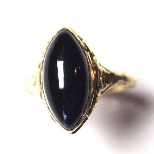 sold 14金　オニキスマーキースリング