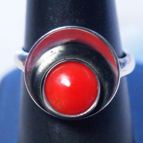 N.E.FROM(N.E.フロム)レッドコーラル ドット リング