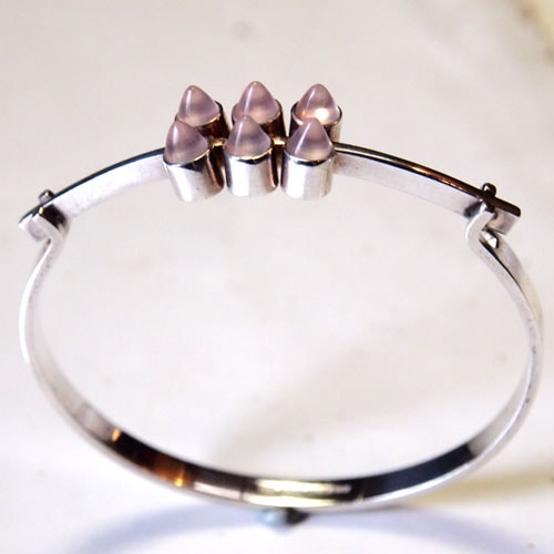 0-ELIS KAUPPI (KUPITAANKULTA)エリスカウッピ ローズクォーツバングル