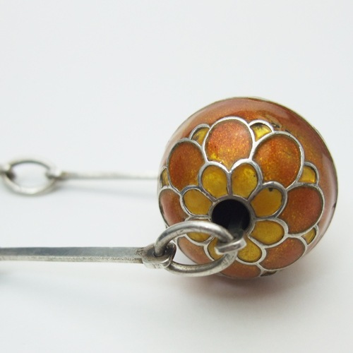 DAVID ANDERNSEN（デビッド・アンデルセン）ノルウェイ　オレンジエナメルボール　ネックレス