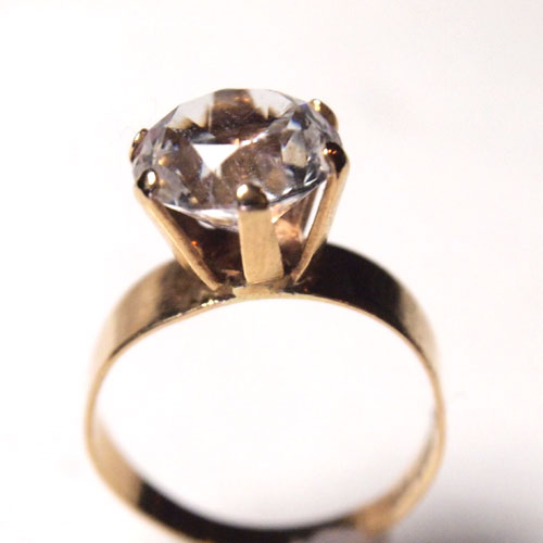 18金 スウェーデン クリスタルリング