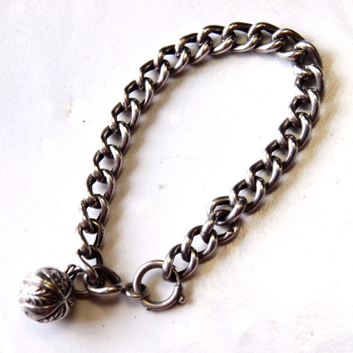 1900s フランス　シルバーボールブレスレット