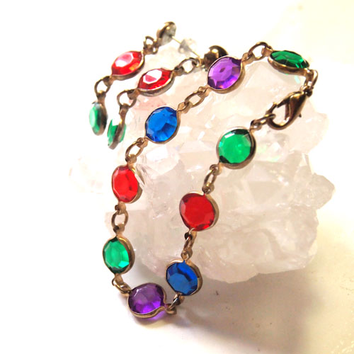 0-マルチカラールーサイト　ブレス＆ピアスセット