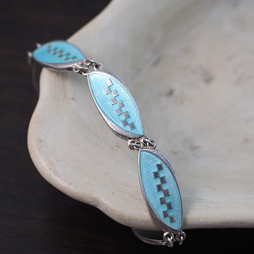 Sporrong & Co スポロング　シルバー　アクアエナメル　ブレスレット