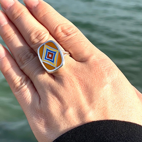 GEORG JENSEN ジョージジェンセン　NAJA SALTO　ナジャサルト エナメルリング